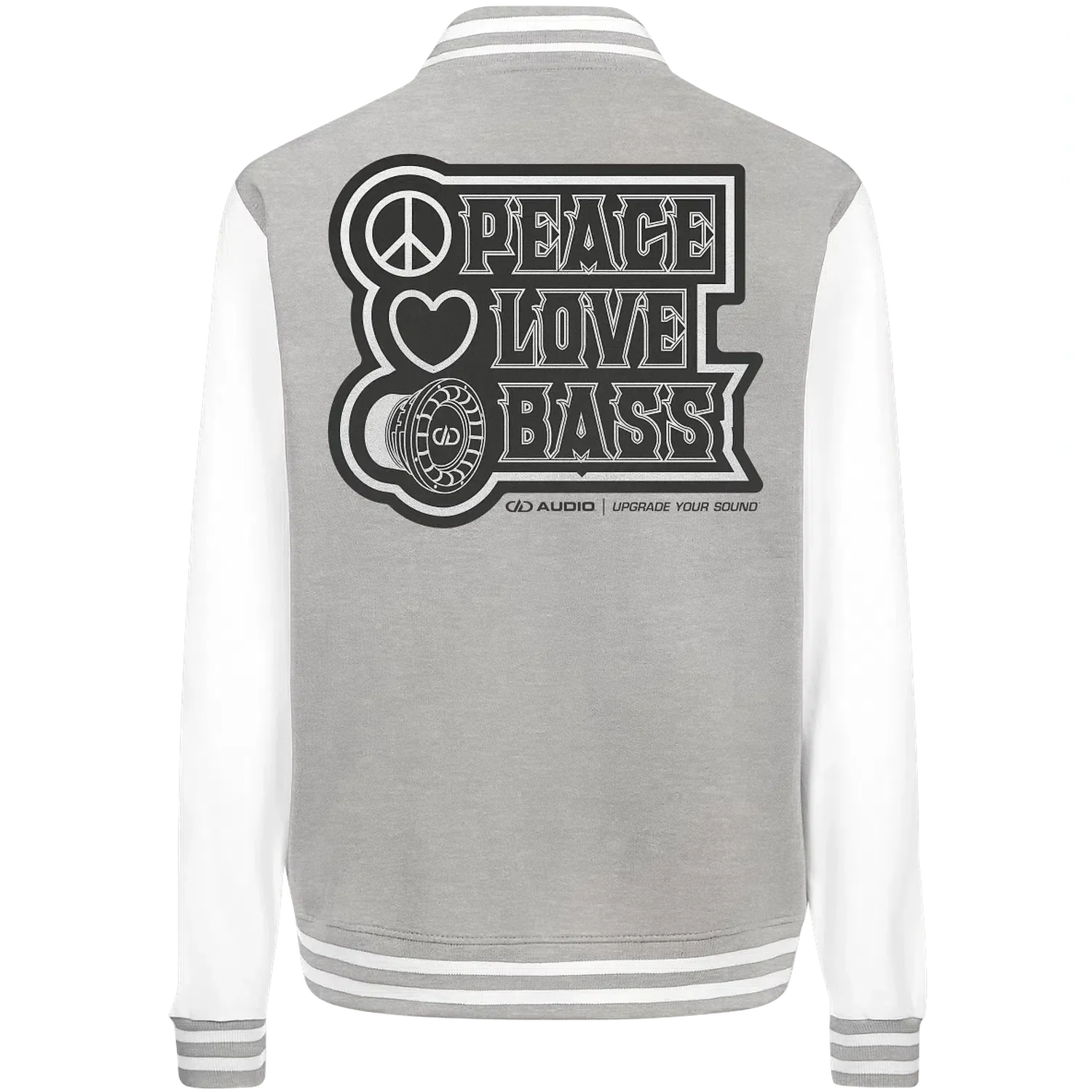 Peace love bass College Jacket - Image 2