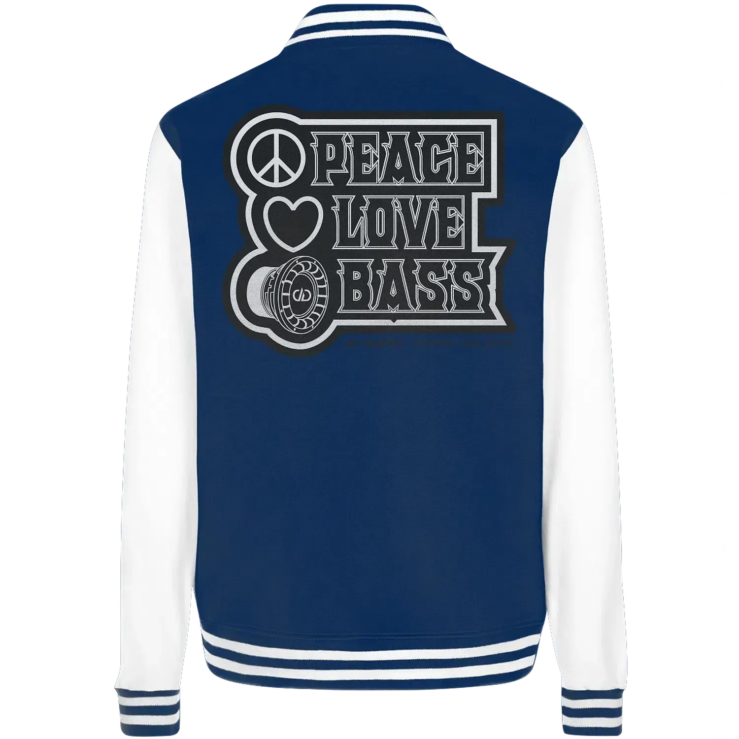 Peace love bass College Jacket - Image 3