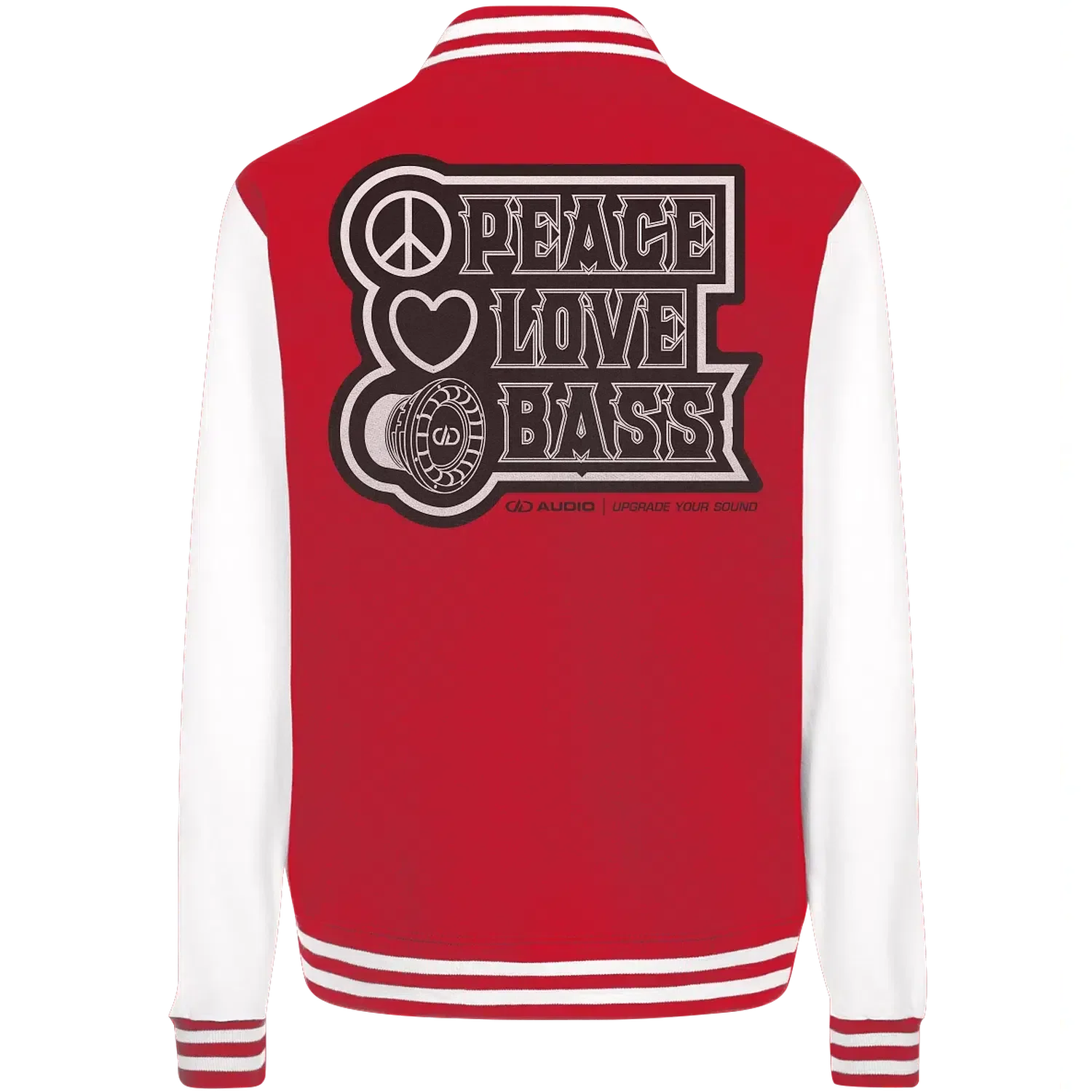 Peace love bass College Jacket - Image 4